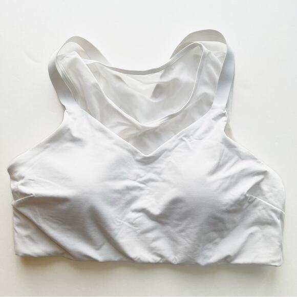ATHLETA Reverse Layering Crop Sports Bra White - Picture 2 of 9